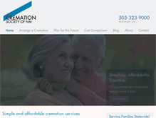 Tablet Screenshot of cremationsocietyofnm.com